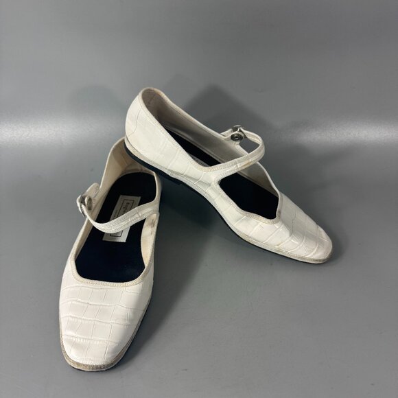 Drogheria Crivellini Home  Limited Square Toe White Niger, Size 38 - Picture 1 of 14